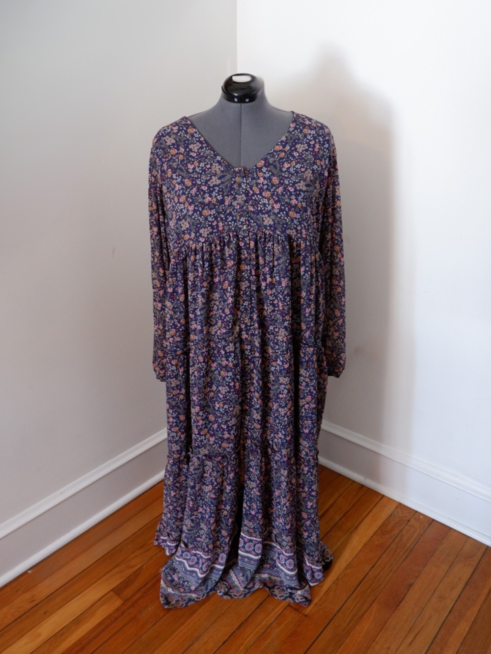 3X Forever 21+ Floral Boho Dress